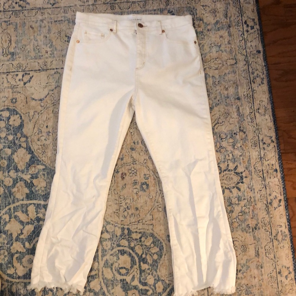 Loft high waist flare crop jeans